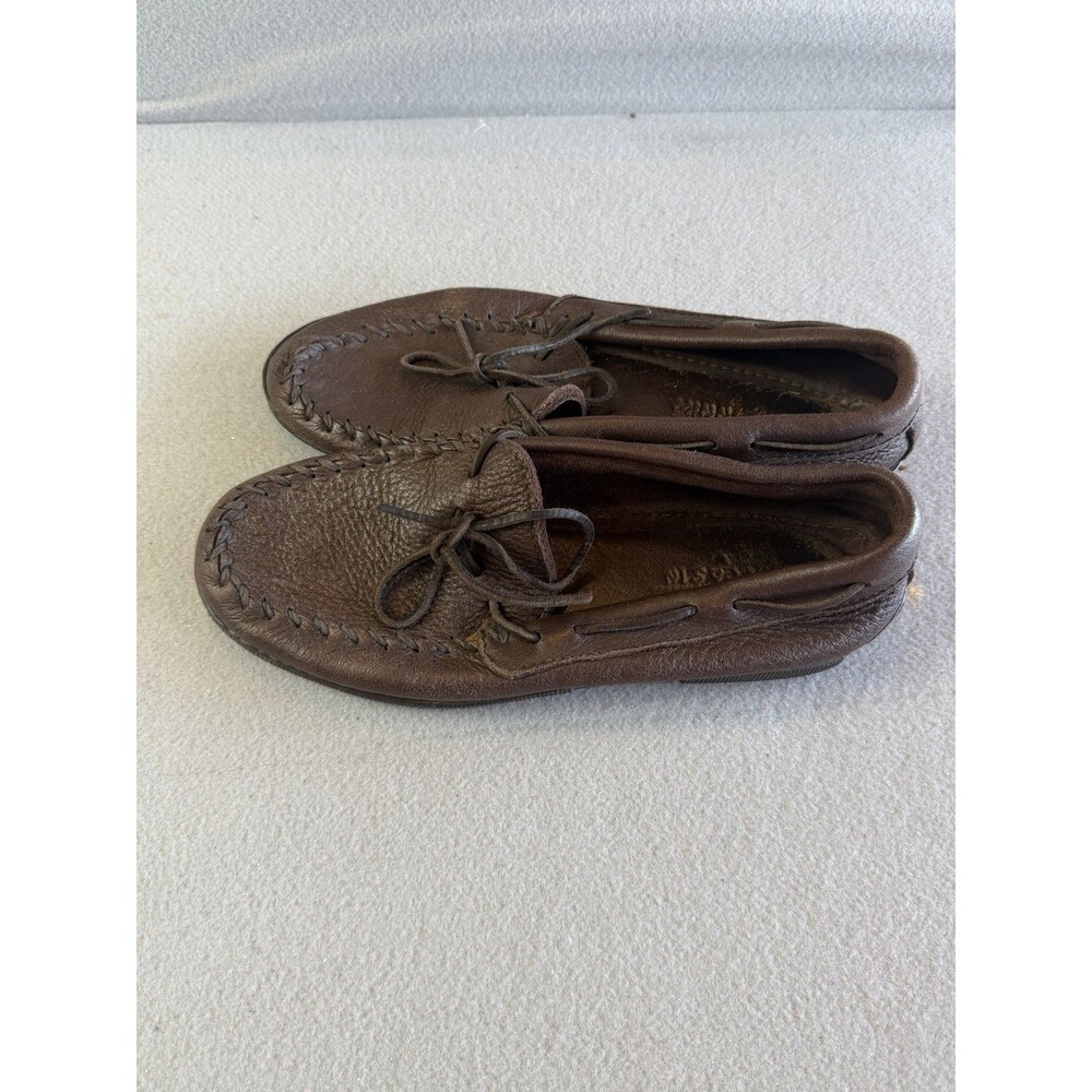 Women's Minnetonka Moccasin Brown Soft Leather Size 10